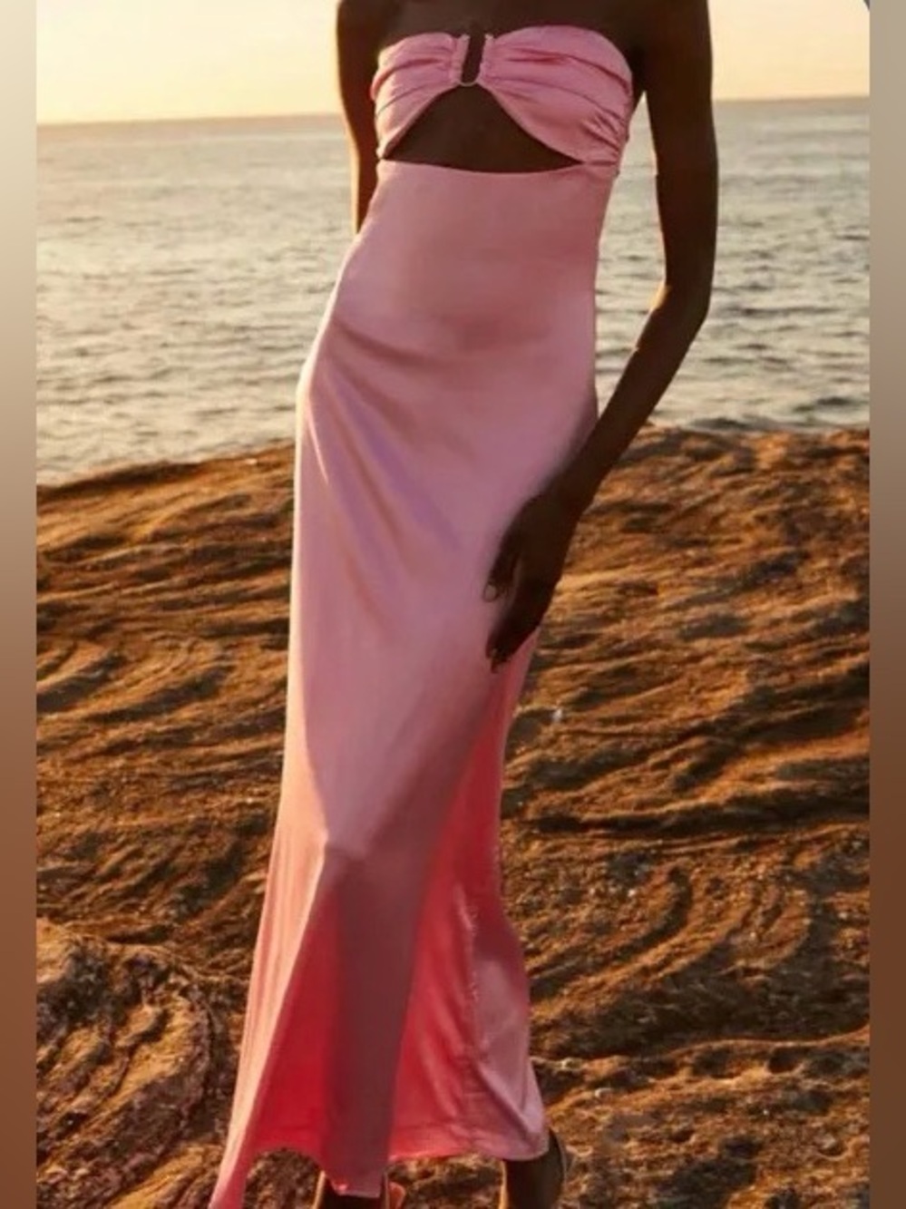 Tropicana satin Maxi Dress